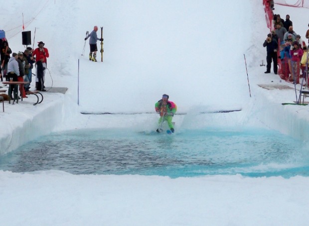 pond skimming snow king jackson hole wy